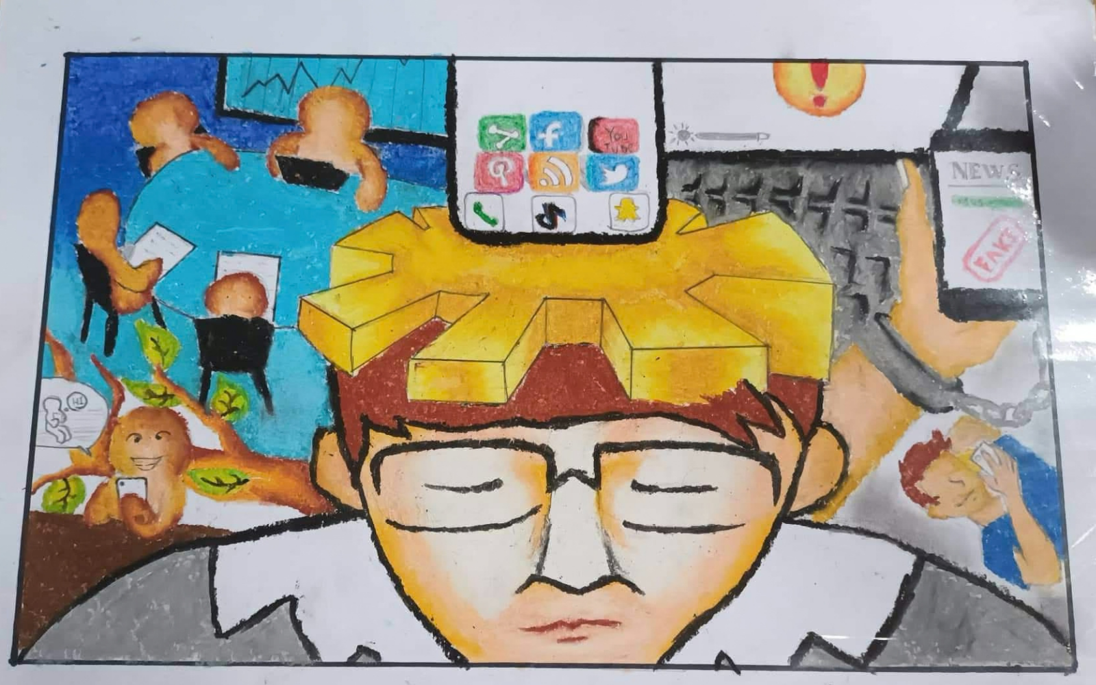 Media Literacy Oil Paint